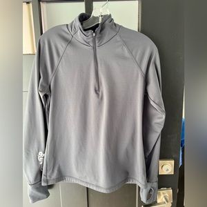 Athleta gray half zip pullover